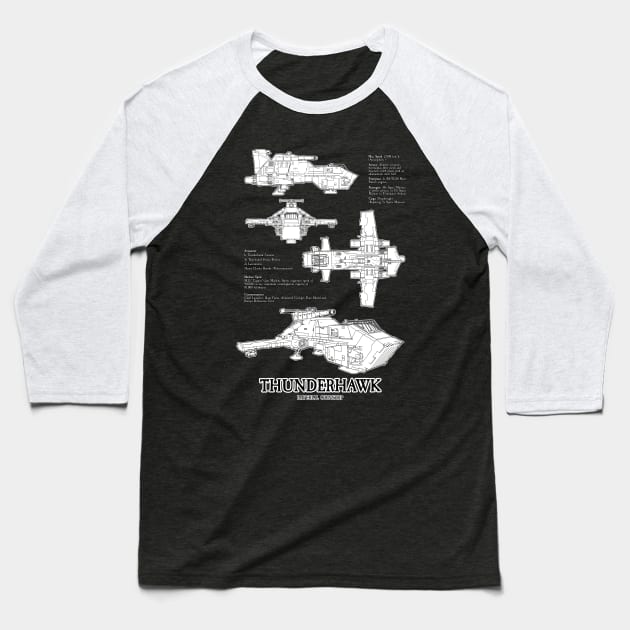 Thunderhawk Baseball T-Shirt by SimonBreeze